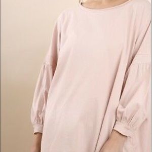 Oversized blush shirt
